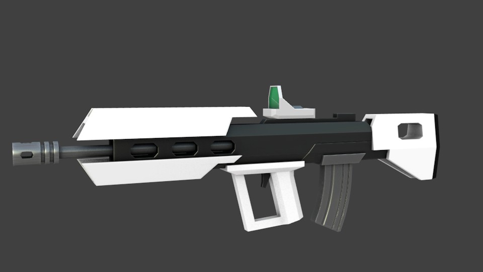 White Sci-Fi weapon(T-57) preview image 1